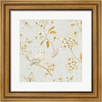 Framed Golden Garden IV Print
