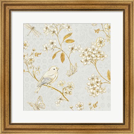 Framed Golden Garden IV Print