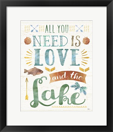 Framed Lake Love I Print