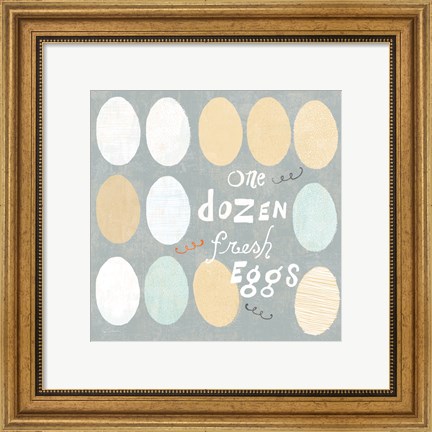 Framed Fresh Eggs IV Print