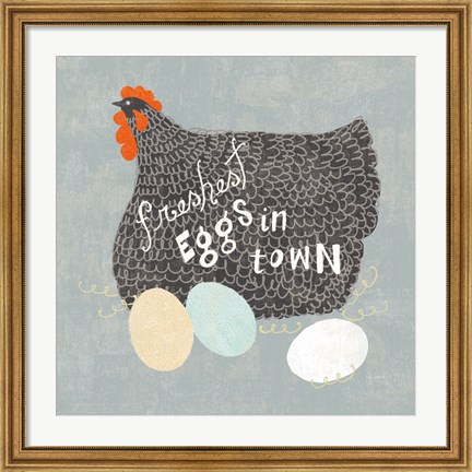 Framed Fresh Eggs II Print