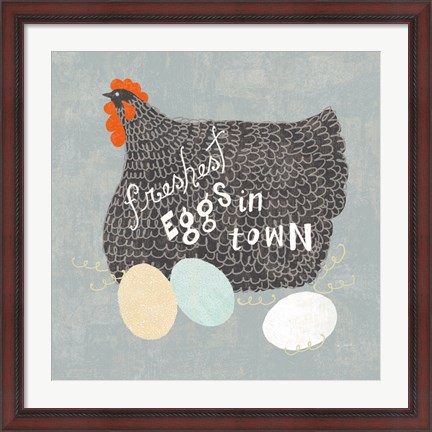 Framed Fresh Eggs II Print
