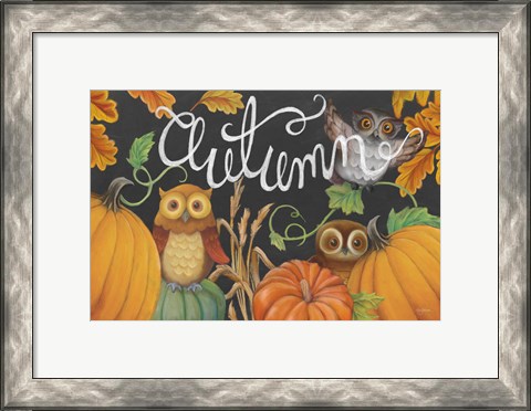 Framed Harvest Owl II Print