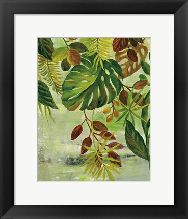 Framed Tropical Greenery II Print