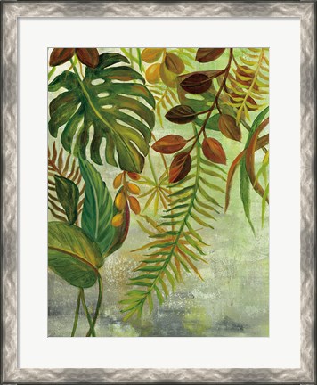 Framed Tropical Greenery I Print