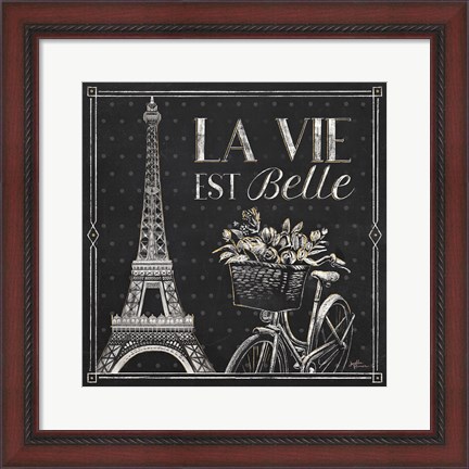 Framed Vive Paris VI Print