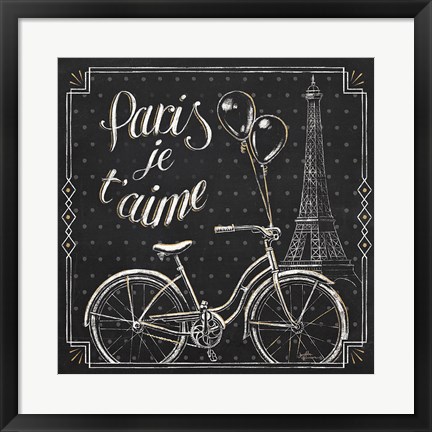 Framed Vive Paris VII Print