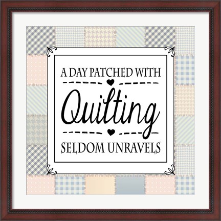 Framed Day Patched With Quilting - Square Patchwork Print
