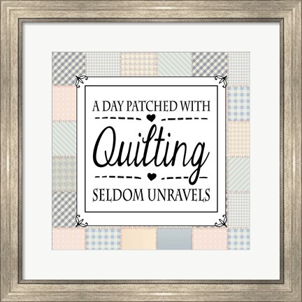 Framed Day Patched With Quilting - Square Patchwork Print