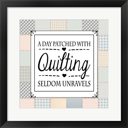 Framed Day Patched With Quilting - Square Patchwork Print