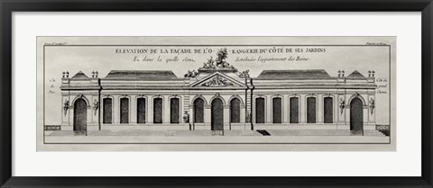 Framed Elevation De La Facade I Print