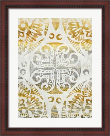 Framed Tapestry Rosette I Print