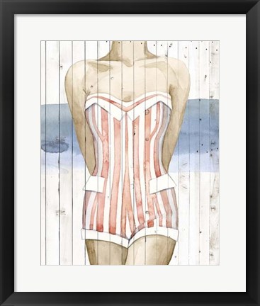 Framed Bygone Bathers II Print