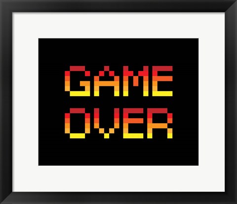 Framed Game Over  - Red Print