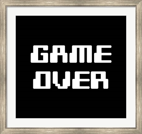 Framed Game Over  - Black Print