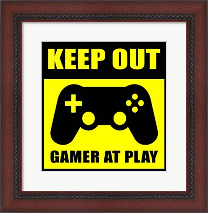 Framed Keep Out Gamers At Play Print