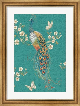 Framed Ornate Peacock XD Print