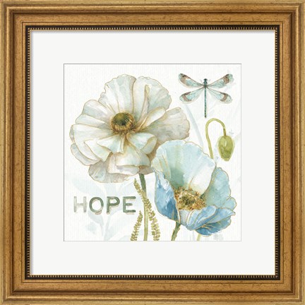 Framed My Greenhouse Flowers Hope Print