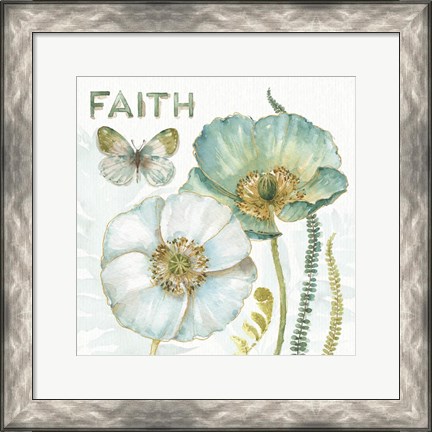 Framed My Greenhouse Flowers Faith Print