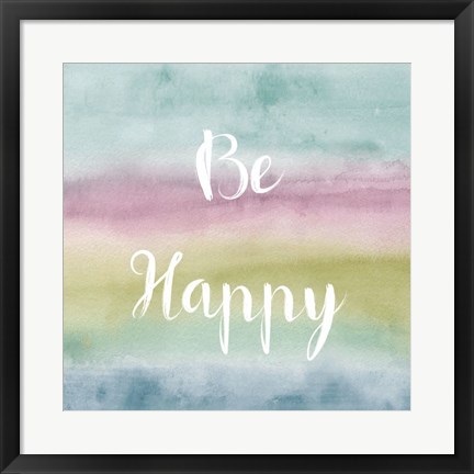 Framed Rainbow Seeds Painted Pattern XIV Cool Happy Print