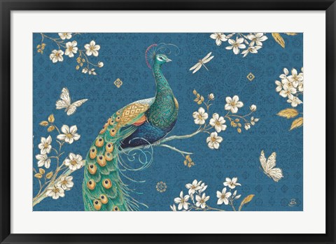 Framed Ornate Peacock III Master Print