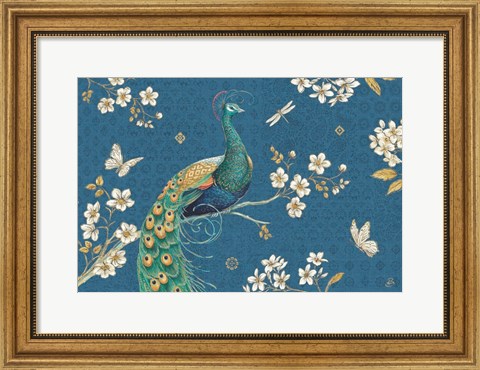 Framed Ornate Peacock III Master Print