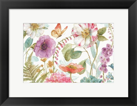 Framed Rainbow Seeds Flowers I Print