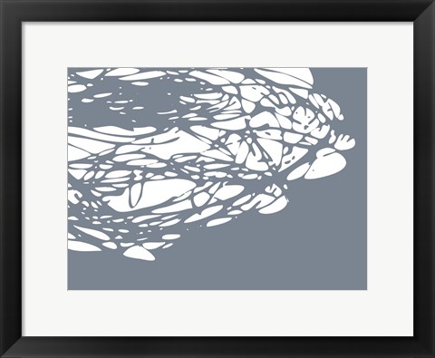 Framed Brighter Nest Grey White Print