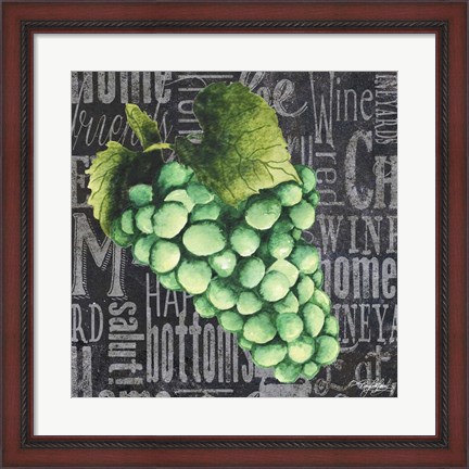Framed Wine Grapes II Print