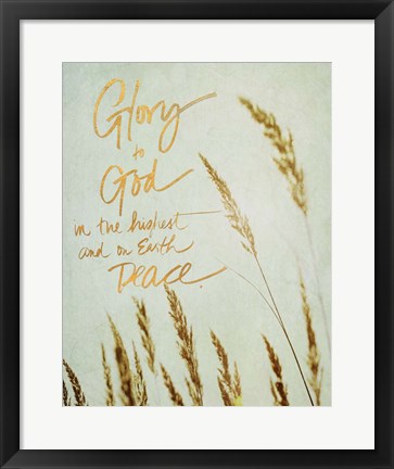 Framed Glory To God Print