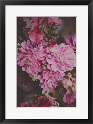 Framed Dark Floral Print