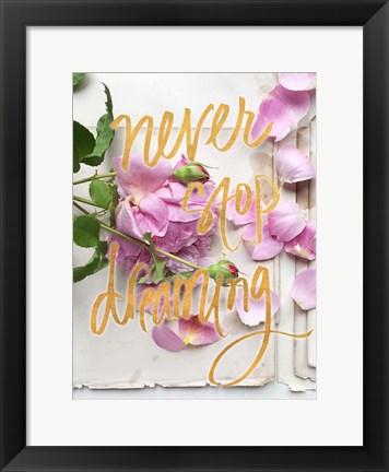 Framed Never Stop Dreaming Print