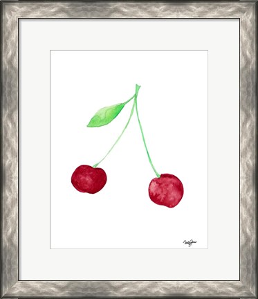 Framed Two Cherries I Print