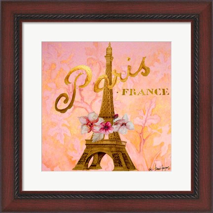 Framed Gold Paris Eiffel Print