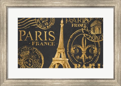Framed Letters from Paris II Print