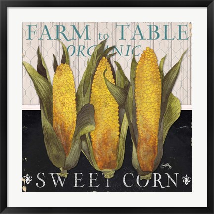 Framed Vegetable Farm Fresh I Print