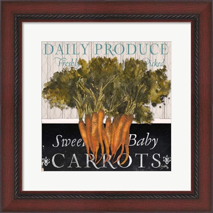 Framed Vegetable Farm Fresh II Print