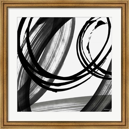 Framed Black and White Pop I Print