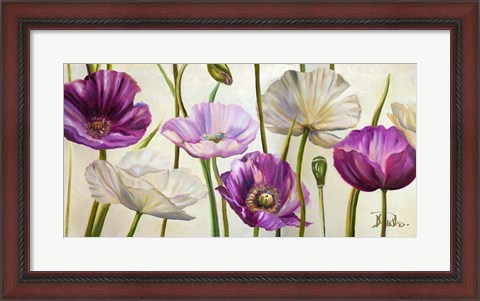 Framed Poppies in Spring I Print