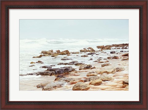 Framed Rock Beach Print