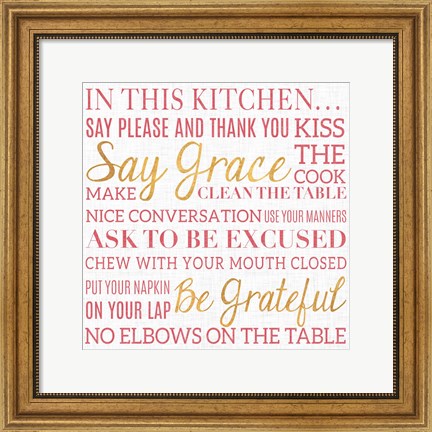 Framed In This Kitchen Print