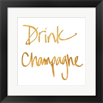 Framed Drink Champagne Print