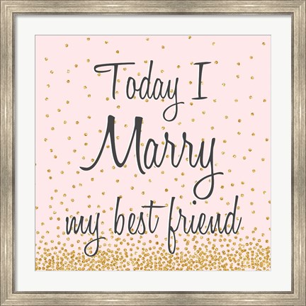 Framed Marry Hearts II Print