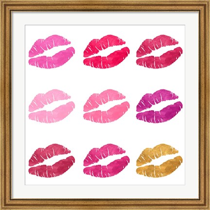 Framed Shades Of Kisses Print