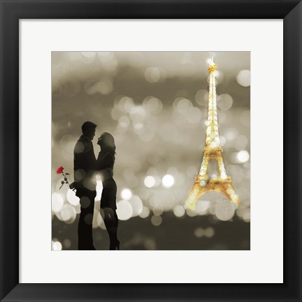 Framed Date in Paris (BW, detail) Print