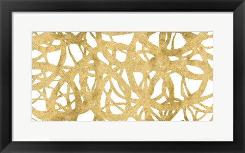 Framed Endless Circles Front Gold IV Print