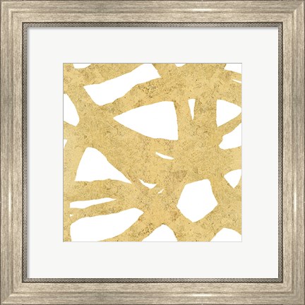 Framed Endless Circles Front Gold III Print