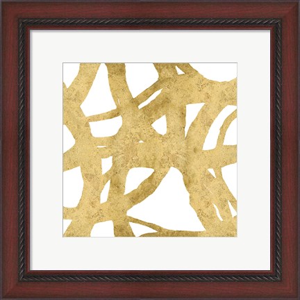 Framed Endless Circles Front Gold II Print