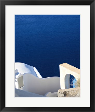 Framed Santorini II Crop Print