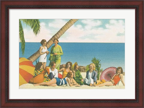 Framed Beauty and the Beach Bright Print
